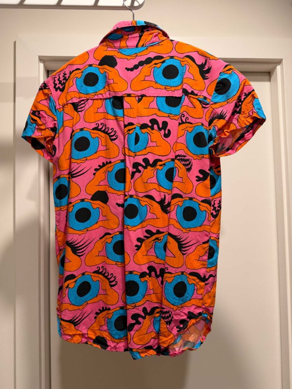 Nooworks Joyce Button Down Shirt - Psychedelic Eyes - XS - Picture 3 of 5